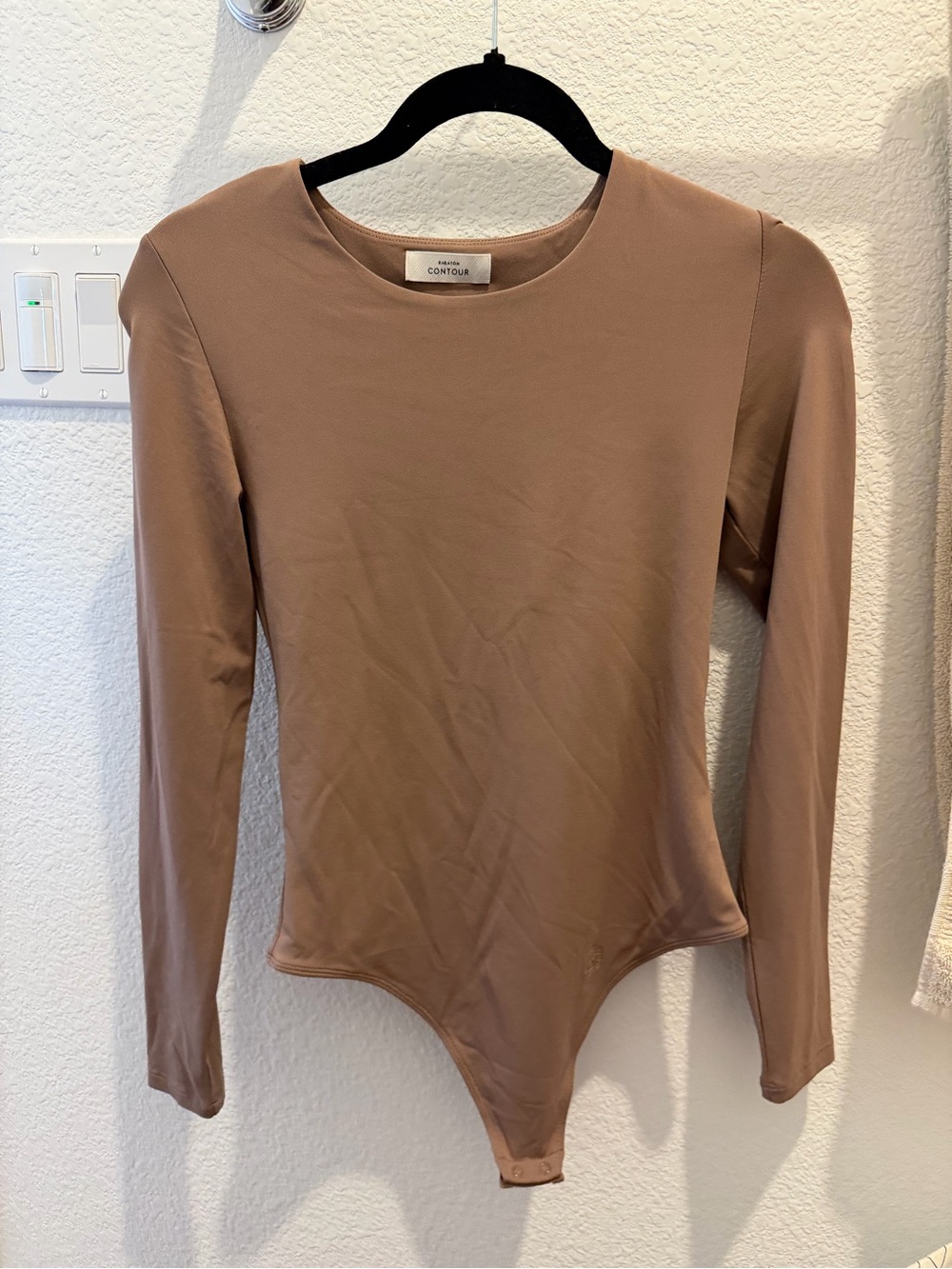 Aritzia Long Sleeve Bodysuit in Taupe